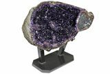 Huge, Wide, Amethyst Geode on Metal Stand - Uruguay #118182-1
